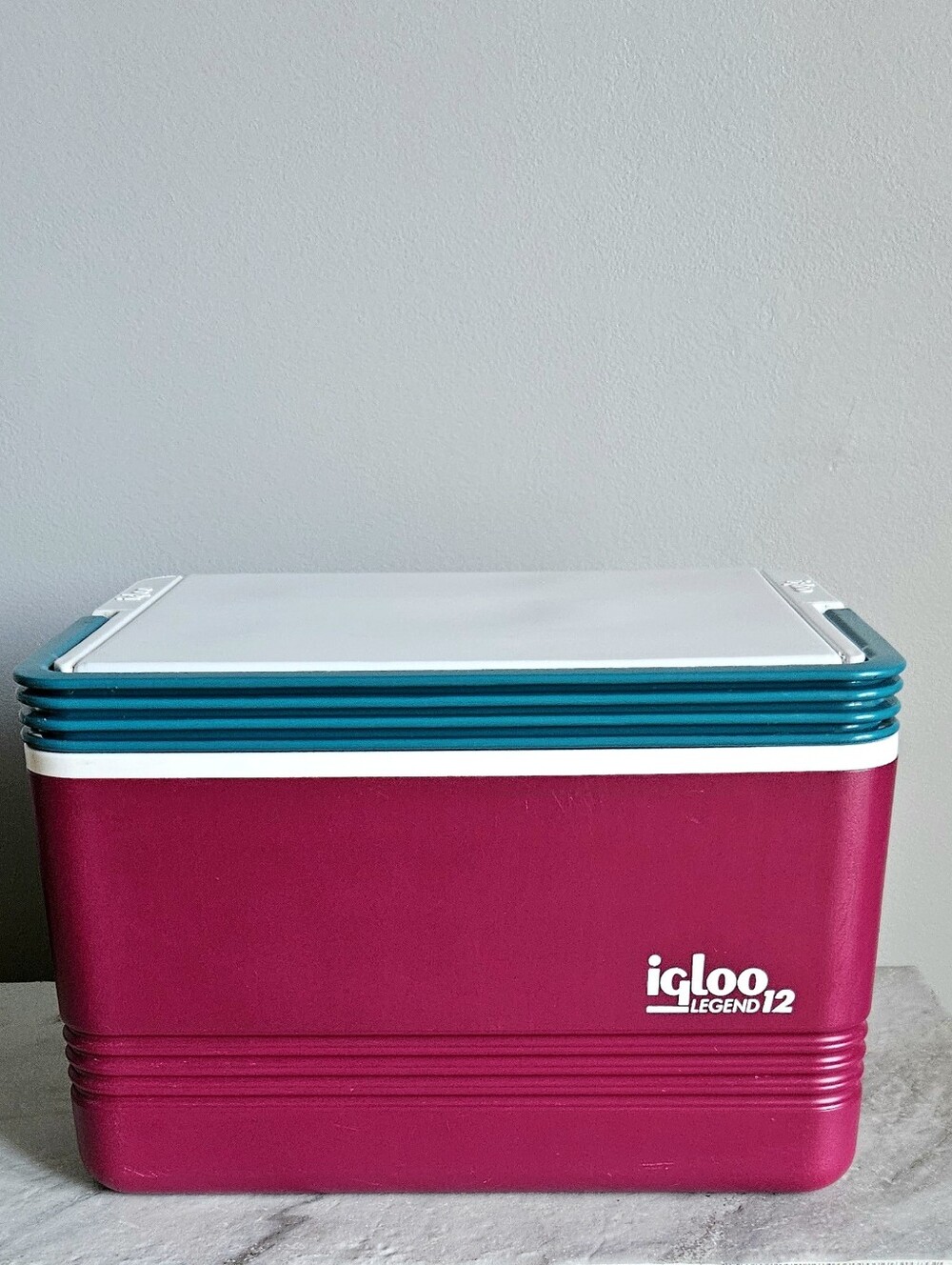 Vintage 90s Igloo Legend 12 Cooler | Magenta & Teal Retro Neon | Excellent